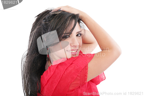 Image of Close-up portrait of sexy caucasian young woman