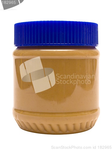 Image of Closed Glass of Peanut Butter w/ Path (Side View)