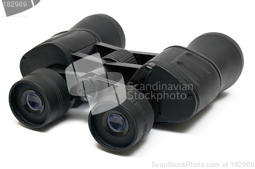 Image of Binoculars Front - Top Side View w/ Path