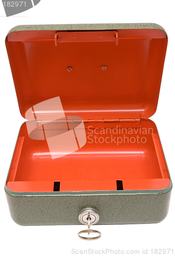 Image of Empty Cash Box w/ Path (Top Front View)