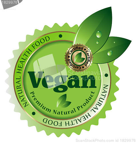 Image of Vegan vector label/sticker/emblem/icon