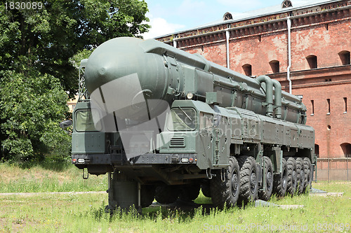 Image of mobile  missile launcher