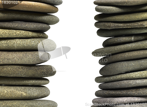 Image of stacked flat pebbles