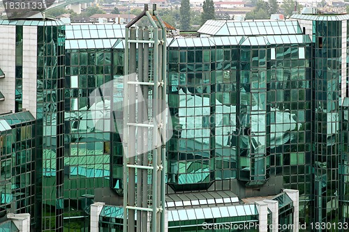 Image of Green glass building