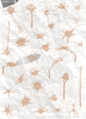 Image of Blots against of crumpled paper
