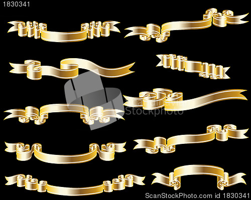Image of Set of golden ribbon