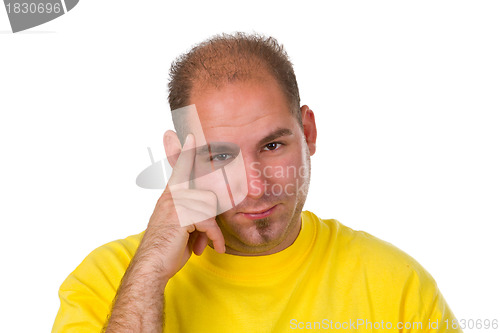 Image of Contemplative young man