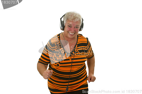 Image of Senior with headphone