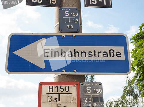 Image of One way sign