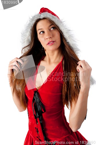 Image of Beautiful and sexy christmas woman