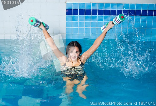 Image of Aquaaerobic girl