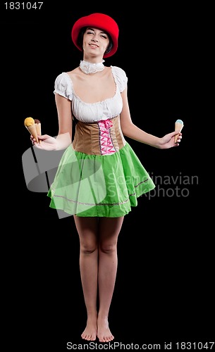 Image of Pretty girl in german style