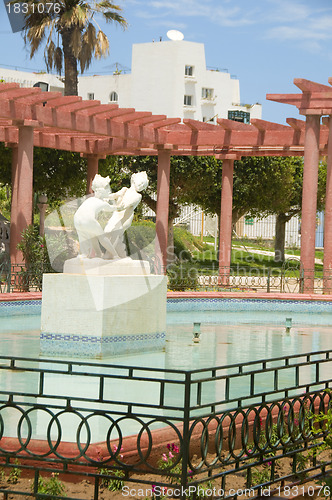 Image of gazebo pool fountain waterfront Oasis Park El Kantaoui Sousse Tu