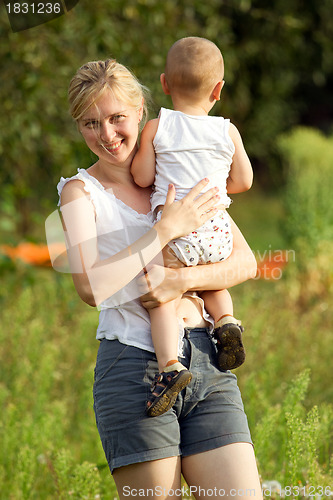 Image of Mother And Son Outdoors