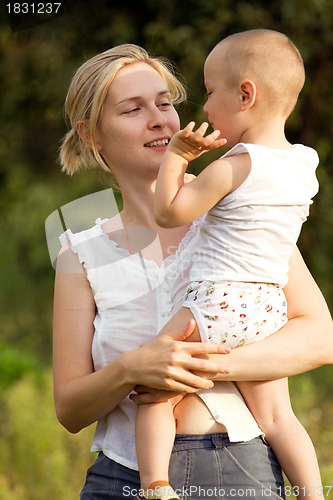 Image of Mother And Son Outdoors