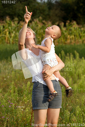 Image of Mother And Son Outdoors
