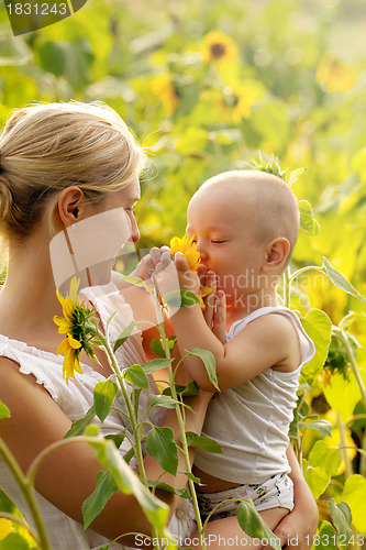 Image of Mother And Son Outdoors