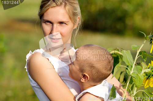 Image of Mother And Son Outdoors