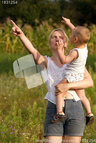 Image of Mother And Son Outdoors