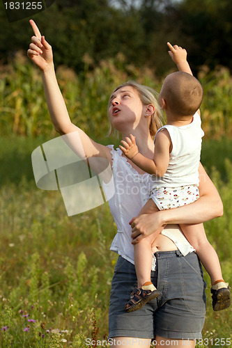 Image of Mother And Son Outdoors