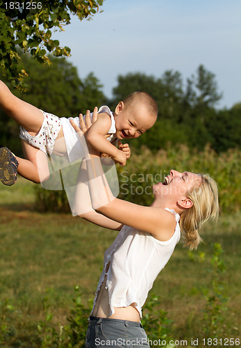 Image of Mother And Son Outdoors