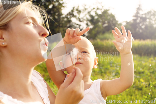Image of Mother And Son Outdoors