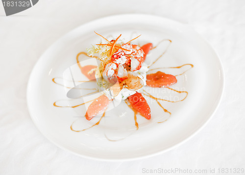 Image of shrimp salad on a plate