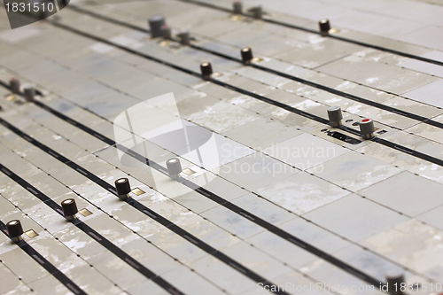 Image of german train station control table