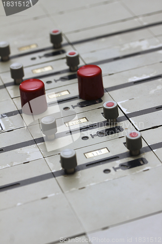 Image of german train station control table