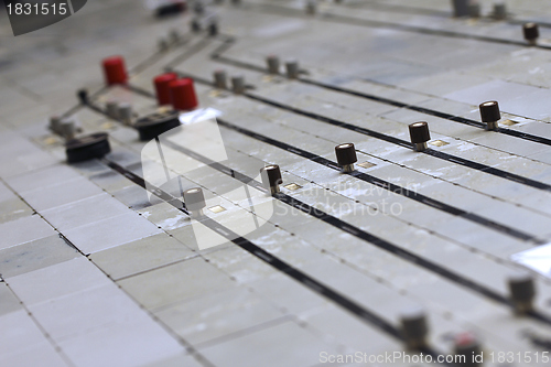 Image of german train station control table