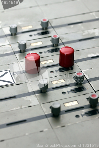 Image of german train station control table