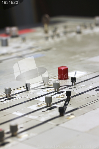 Image of german train station control table