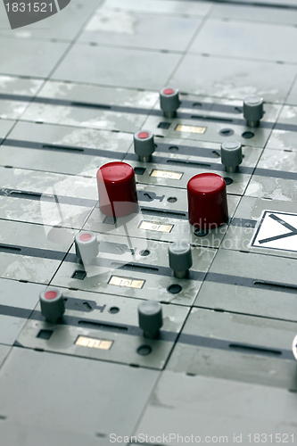 Image of german train station control table