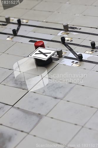 Image of german train station control table