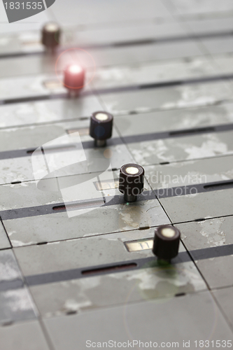 Image of german train station control table light