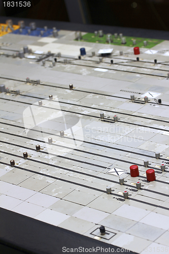 Image of german train station control table