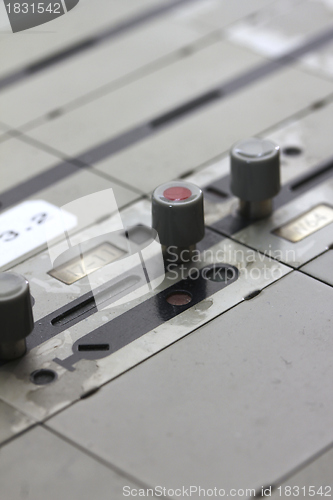 Image of german train station control table switch