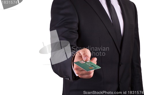 Image of Businessman with credit card