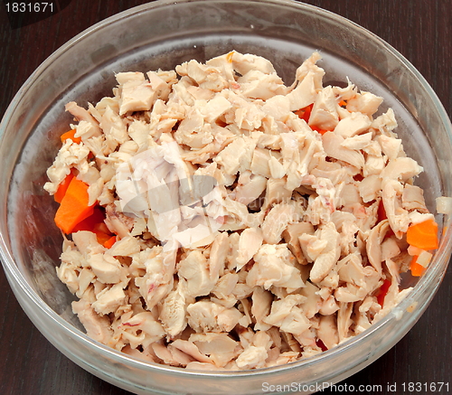 Image of chicken meat and carrots