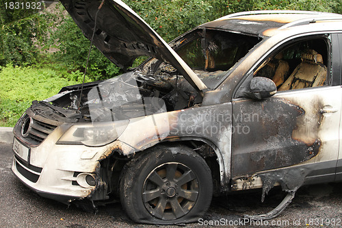 Image of VW burned