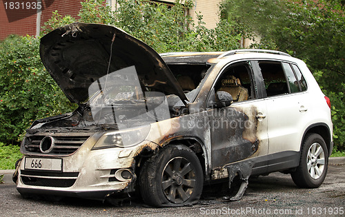 Image of VW burned