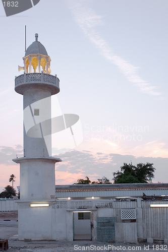 Image of Old mosque at sunset