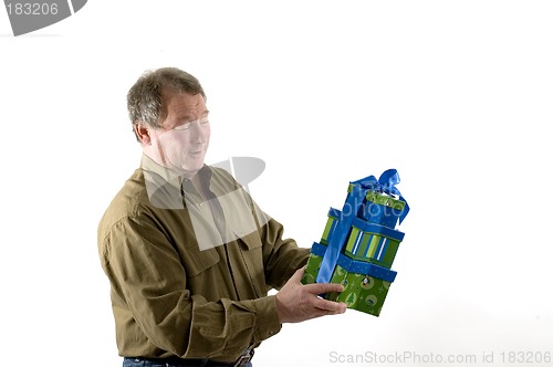 Image of man with gifts