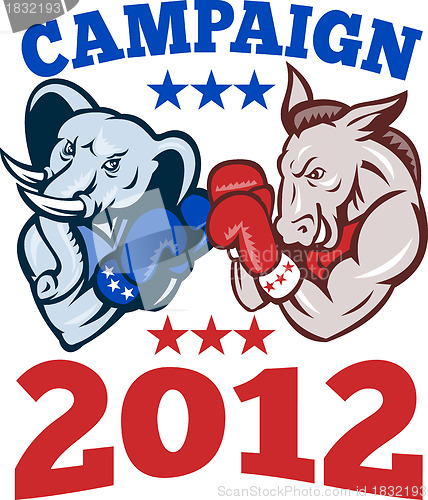 Image of Democrat Donkey Republican Elephant Campaign 2012