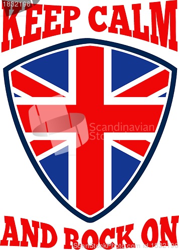 Image of Keep Calm Rock On British Flag