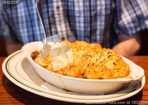 Image of Traditional Shepherds pie in restaurant