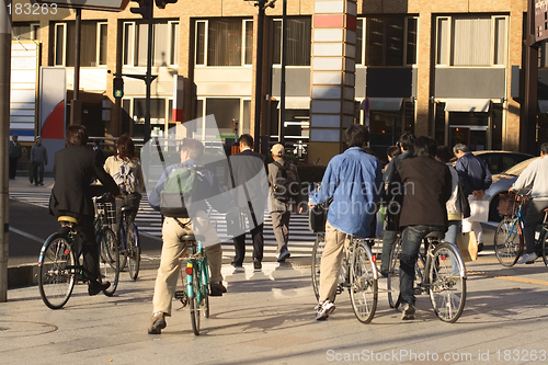 Image of People crossing the street