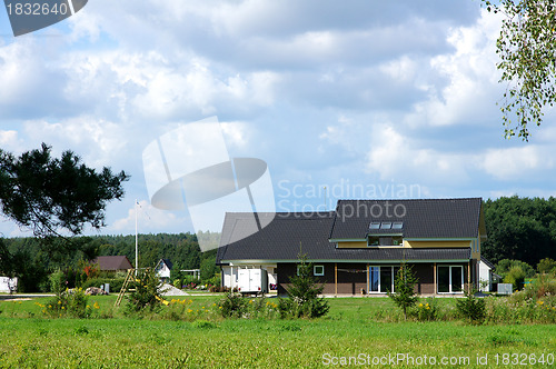Image of The house and clouds