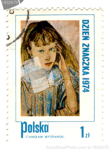 Image of POLAND - CIRCA 1974: A Stamp printed in Poland shows children's 