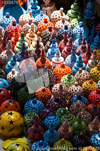 Image of Tunisian Lamps at the Market in Djerba Tunisia